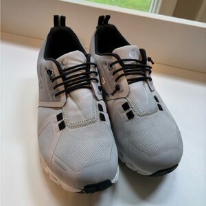 On Running Gray and Black Athletic Shoes with Cushioned Sole